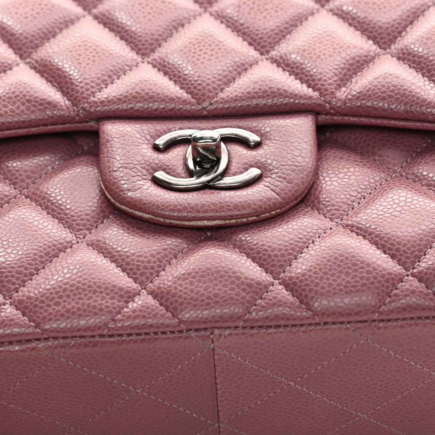 Chanel Caviar Quilted Jumbo Double Flap Light Purple 18 of 20