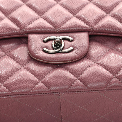 Chanel Caviar Quilted Jumbo Double Flap Light Purple 18 of 20