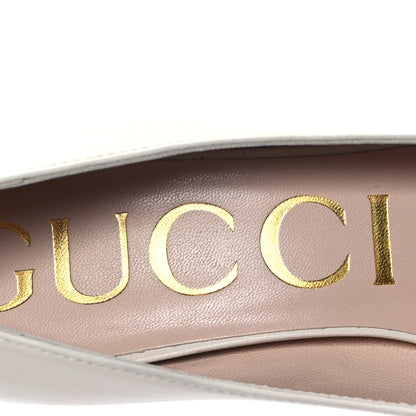 Gucci Malaga Kid Horsebit 75mm Pumps 35 Mystic White 7 of 10