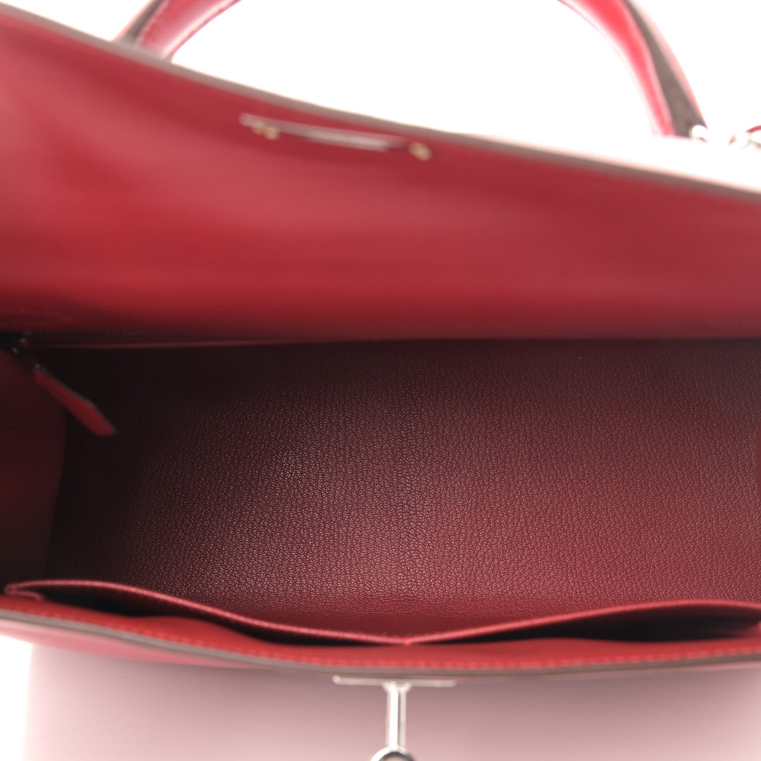 Hermes Tadelakt Kelly Sellier 28 Rouge Vif 4 of 7