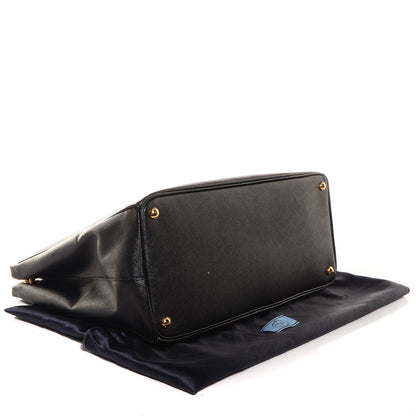 Prada Saffiano Lux Extra Large Galleria Double Zip Tote Black 4 of 10