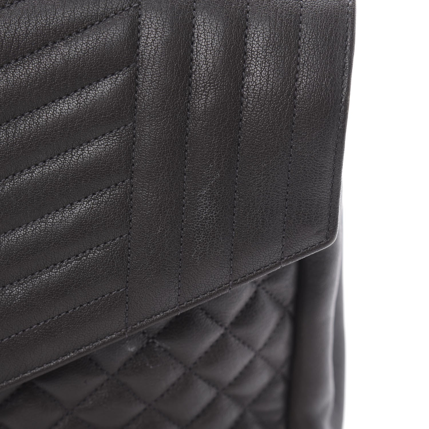 Saint Laurent Sheepskin Tri-quilt Monogram Large College Satchel Asphalt 17 of 18