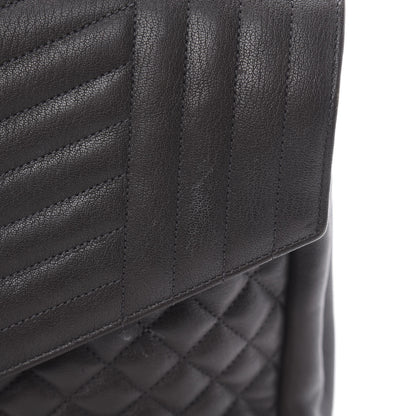 Saint Laurent Sheepskin Tri-quilt Monogram Large College Satchel Asphalt 17 of 18