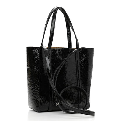 Balenciaga Textured Patent Calfskin XXS Everyday Tote Black 5 of 31