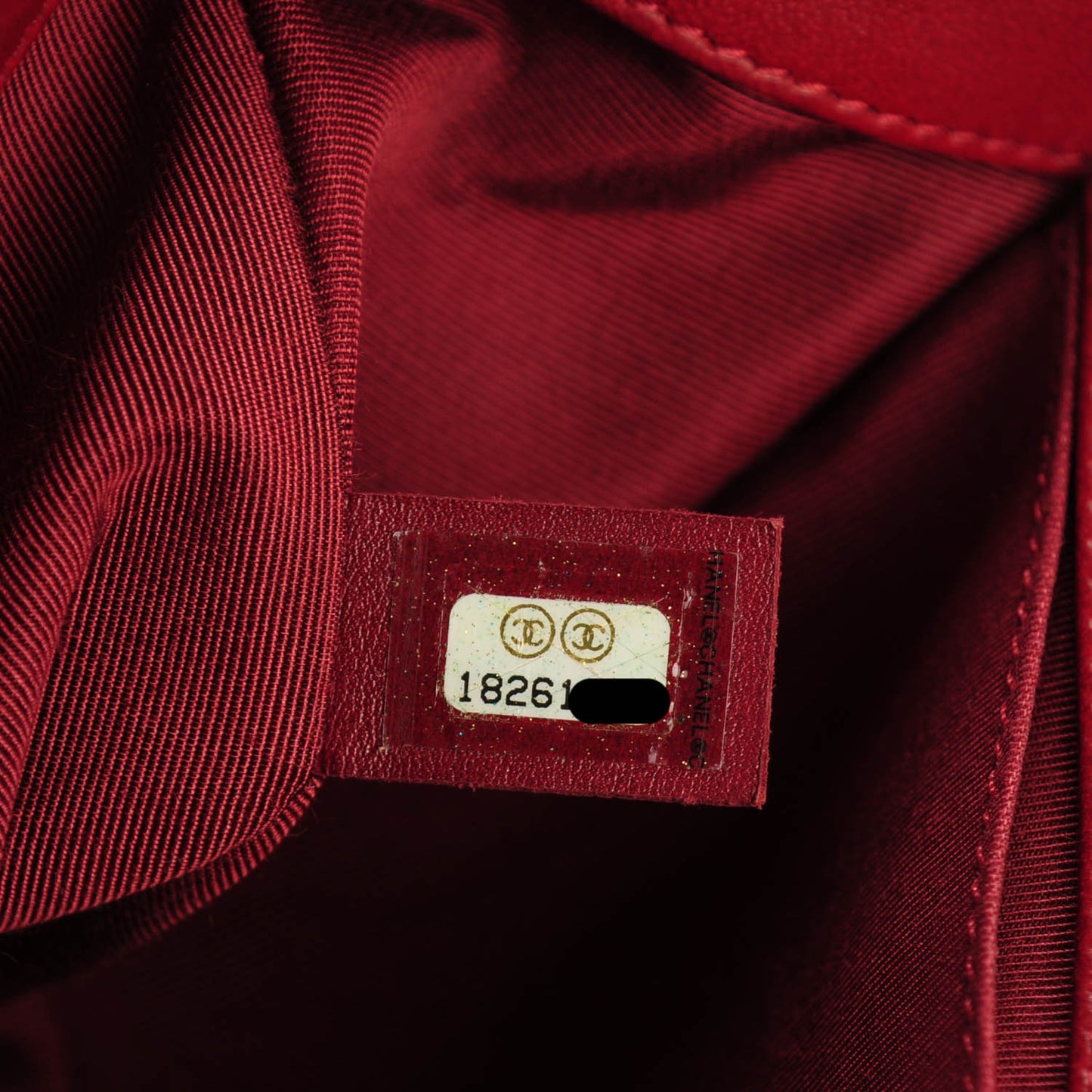 Lambskin Quilted Medium Boy Flap Dark Red