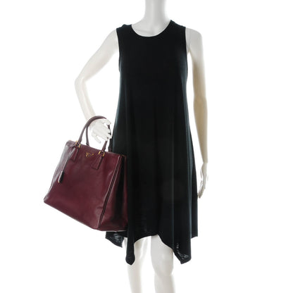 Prada Saffiano Lux Extra Large Galleria Double Zip Tote Cherry 2 of 9