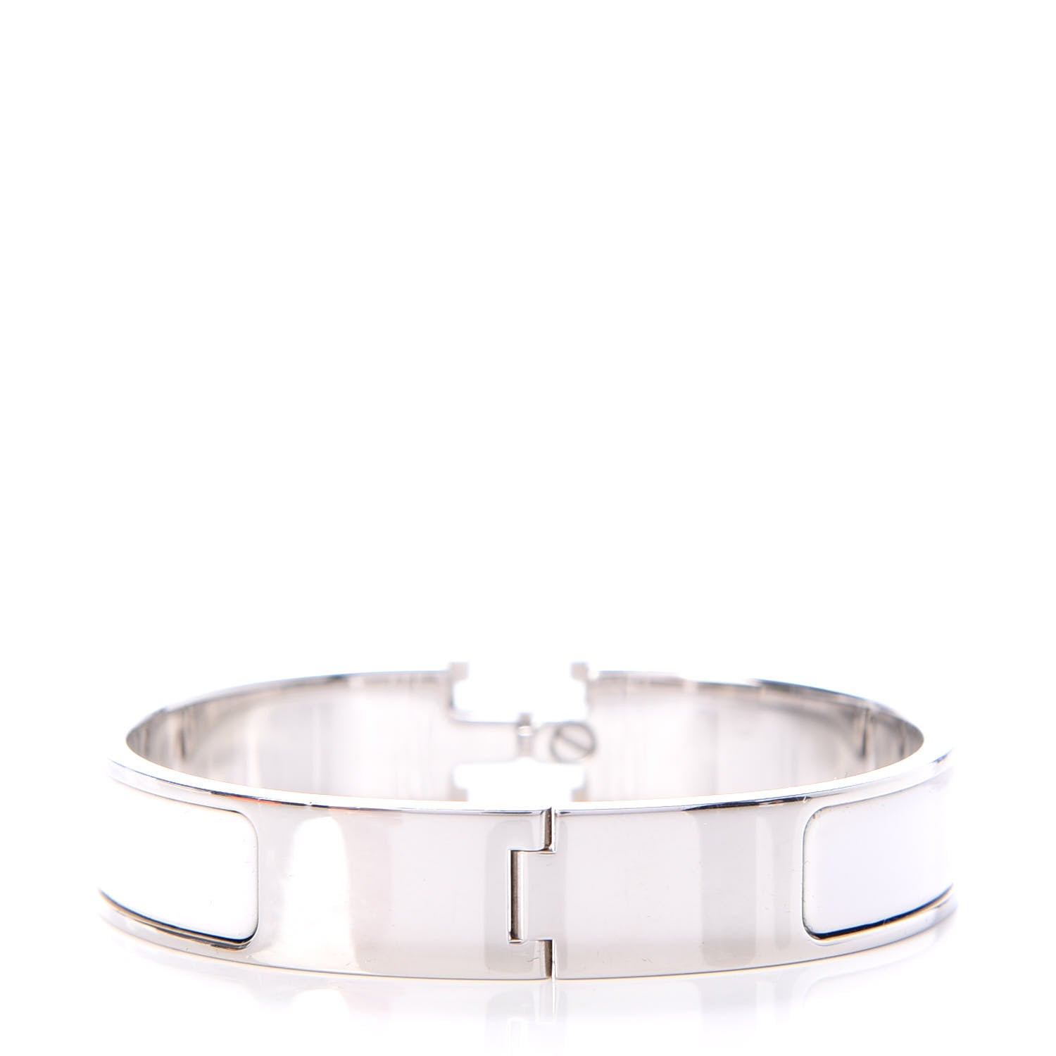 Hermes Enamel Narrow Clic Clac H Bracelet PM White 2 of 6