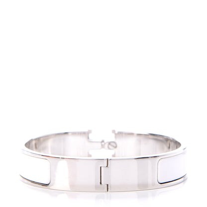 Hermes Enamel Narrow Clic Clac H Bracelet PM White 2 of 6