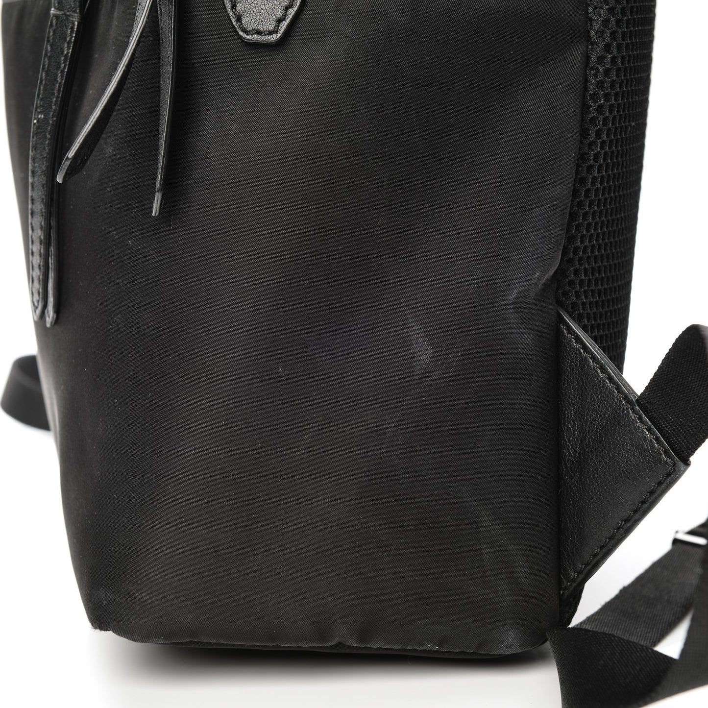 Nylon Vitello Fox Goat Fur Monster Eyes Mini Backpack Black Multicolor Sky