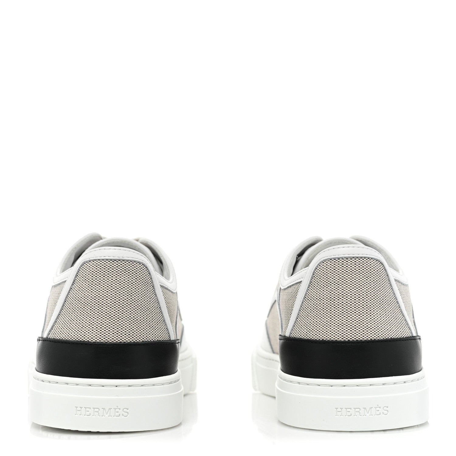 Hermes Canvas Calfskin Get Sneakers 40 Prunoir Blanc 4 of 10