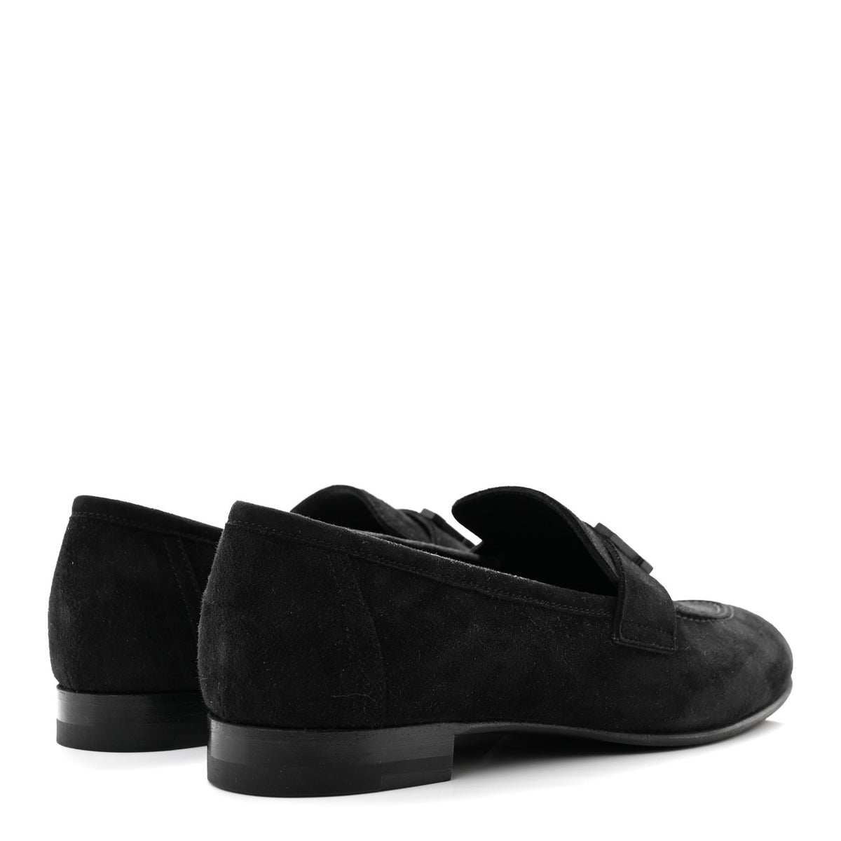 Hermes Suede Goatskin Paris Loafers 36 Black 5 of 10