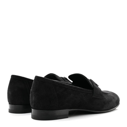 Hermes Suede Goatskin Paris Loafers 36 Black 5 of 10