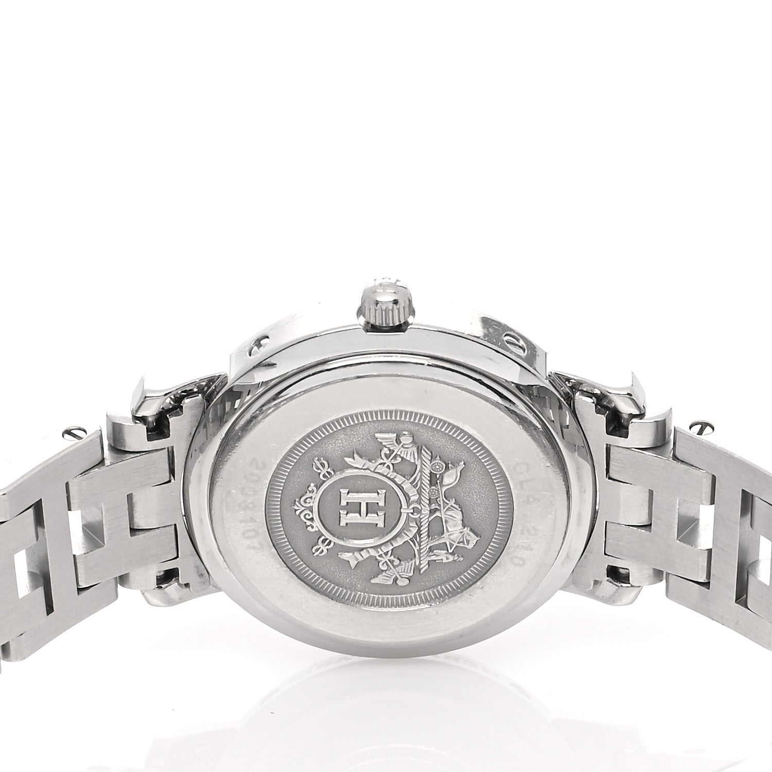 Hermes Stainless Steel 24mm Clipper Quartz Watch White 4 of 4