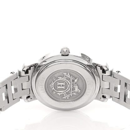 Hermes Stainless Steel 24mm Clipper Quartz Watch White 4 of 4