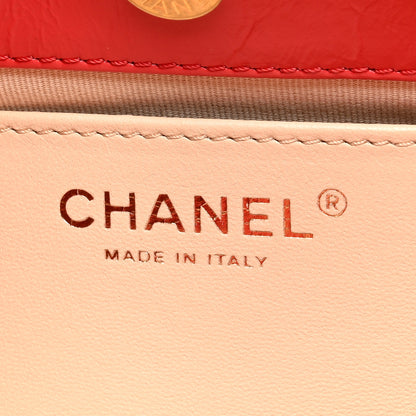 Chanel Shiny Crumpled Calfskin Quilted Small Wavy CC Hobo Red 6 of 10