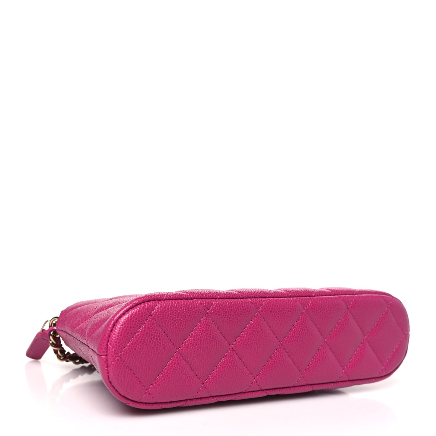 Caviar Quilted Classic Clutch With Chain Fuchsia