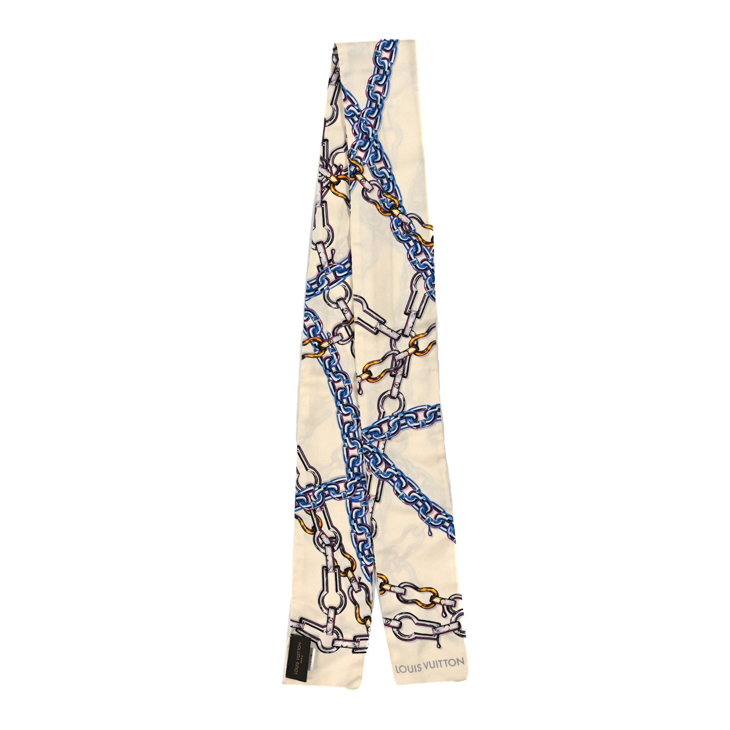 Louis Vuitton Silk Monogram Chain Bandeau White 2 of 3