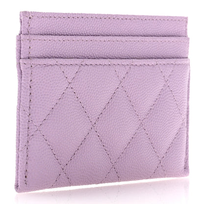 Chanel Caviar Quilted CC Logo Card Holder Light Purple 3 of 9