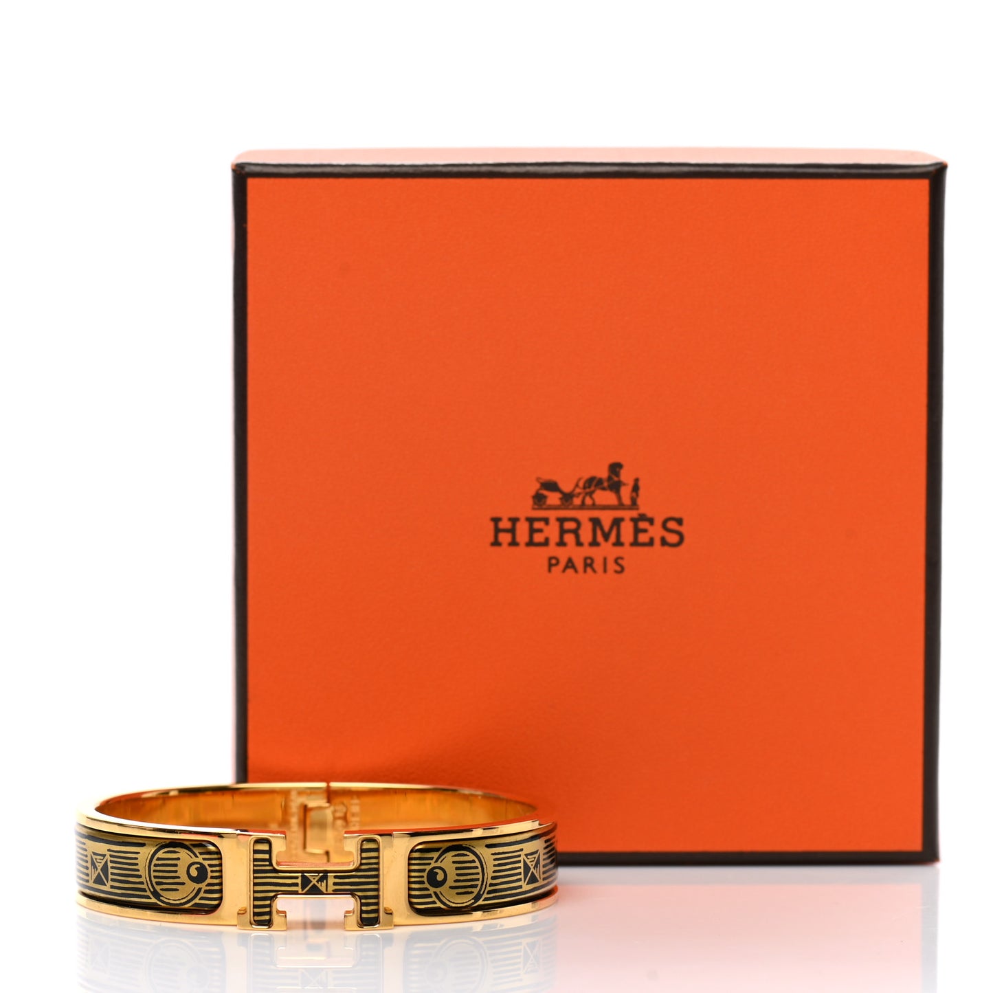 Enamel Narrow Print Clic Clac H Bracelet PM