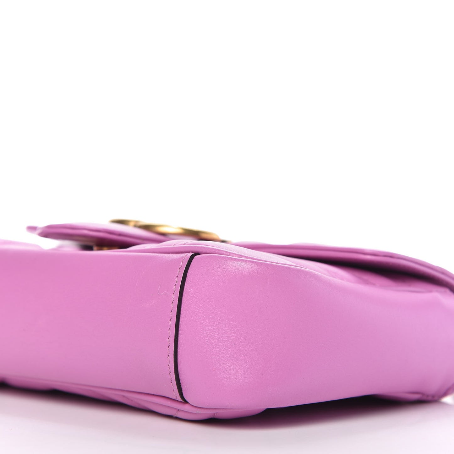 Calfskin Matelasse Mini GG Marmont Shoulder Bag Candy Mousse