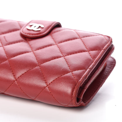 Chanel Lambskin Quilted Zipped Pocket Wallet Red 6 of 15