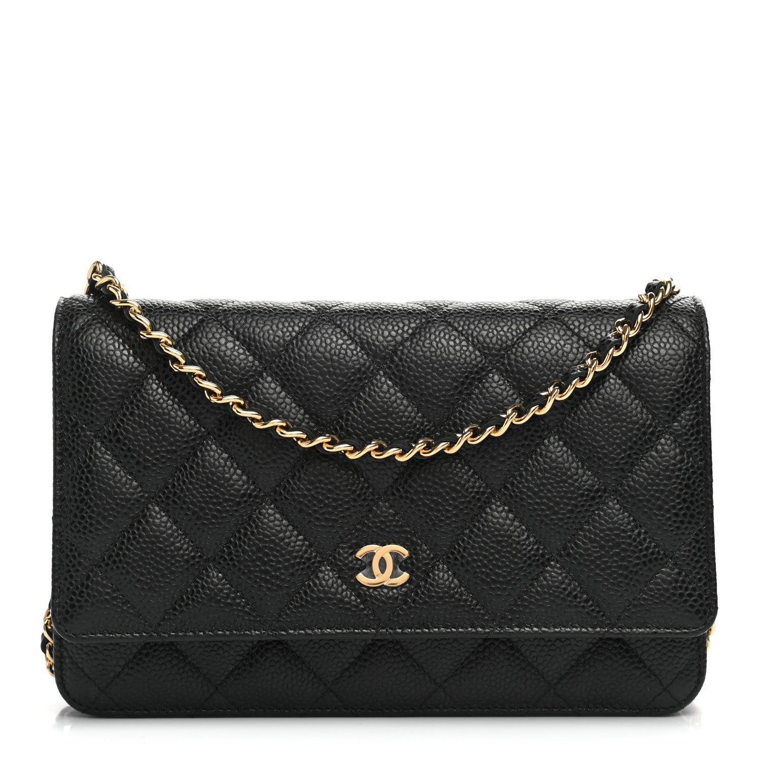 Chanel Caviar Quilted Wallet On Chain WOC Black 1 of 12