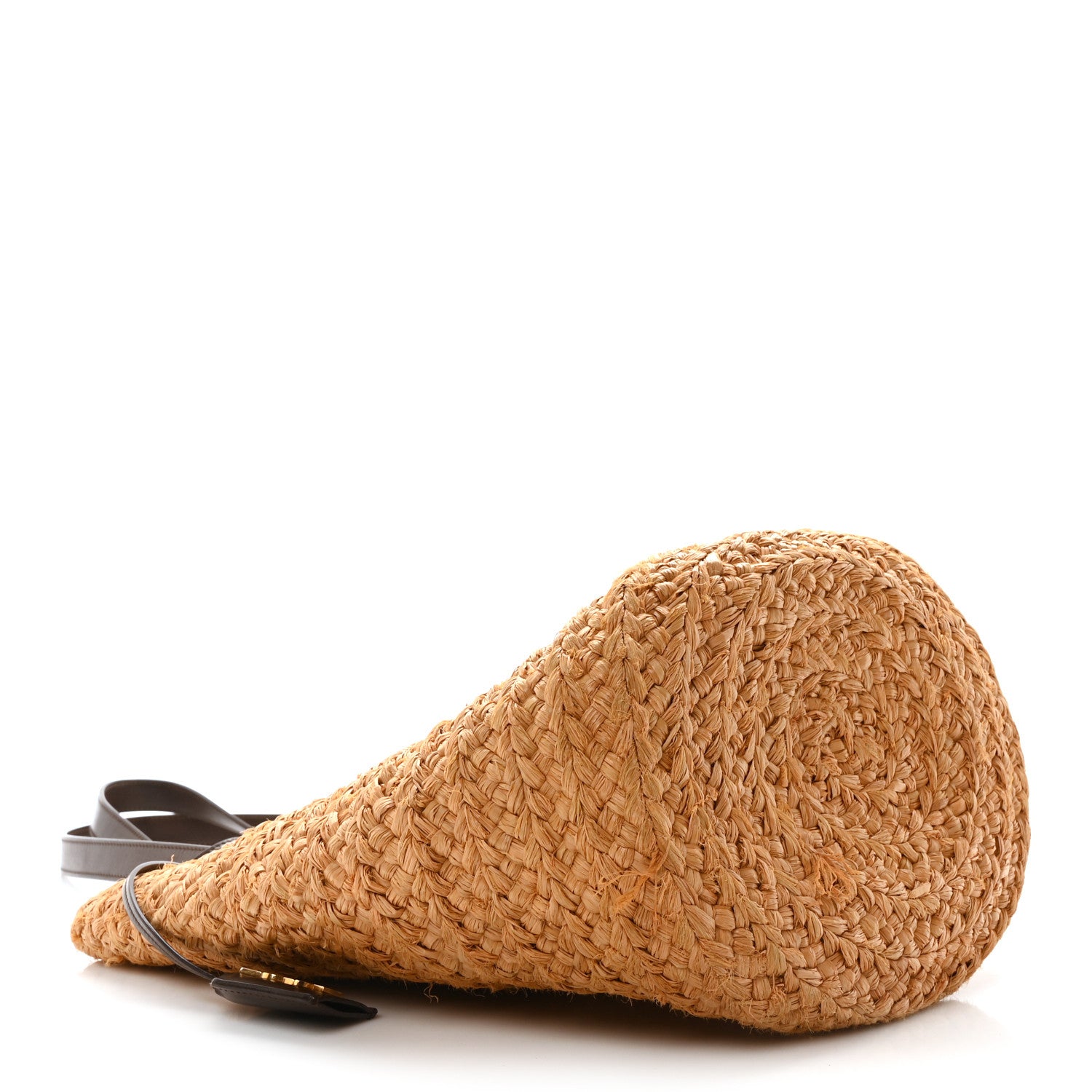 Saint Laurent Raffia Calfskin Small Panier Tote Naturale Nut 4 of 10