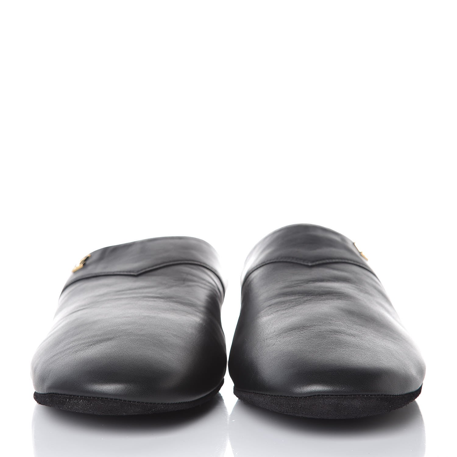 Louis Vuitton X SUPREME Lambskin Mens Hugh Slippers 6 Black 2 of 10