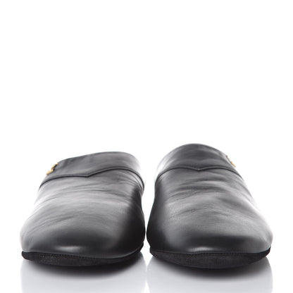 Louis Vuitton X SUPREME Lambskin Mens Hugh Slippers 6 Black 2 of 10