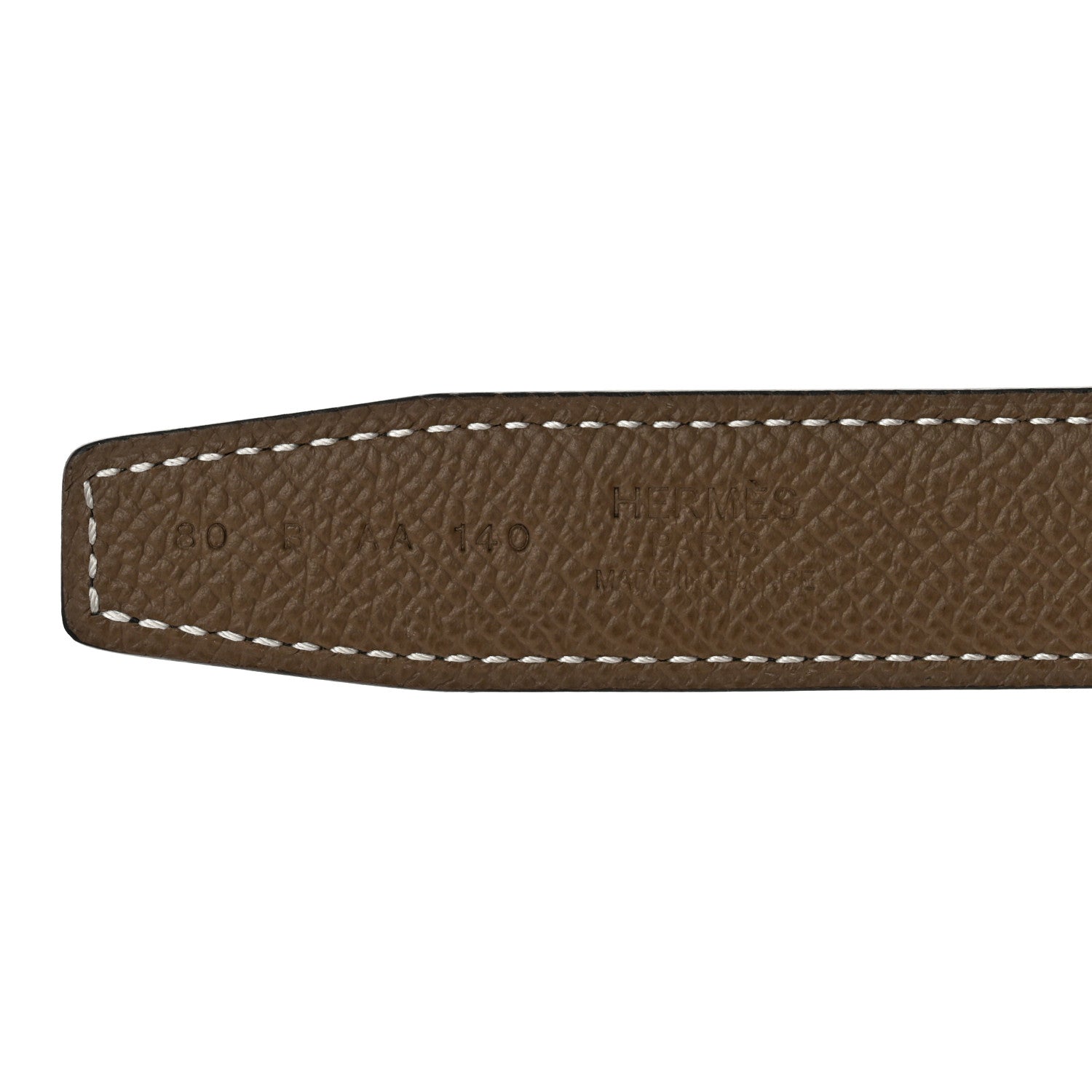 Hermes Swift Epsom 24mm H Cursives Belt 75 30 Black Etoupe 7 of 10