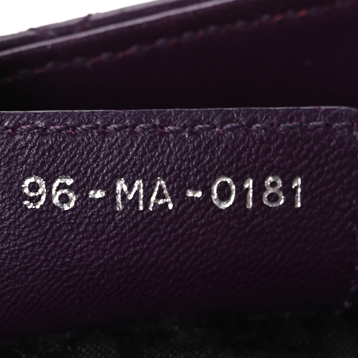 Lambskin Cannage Medium Lady Dior Purple