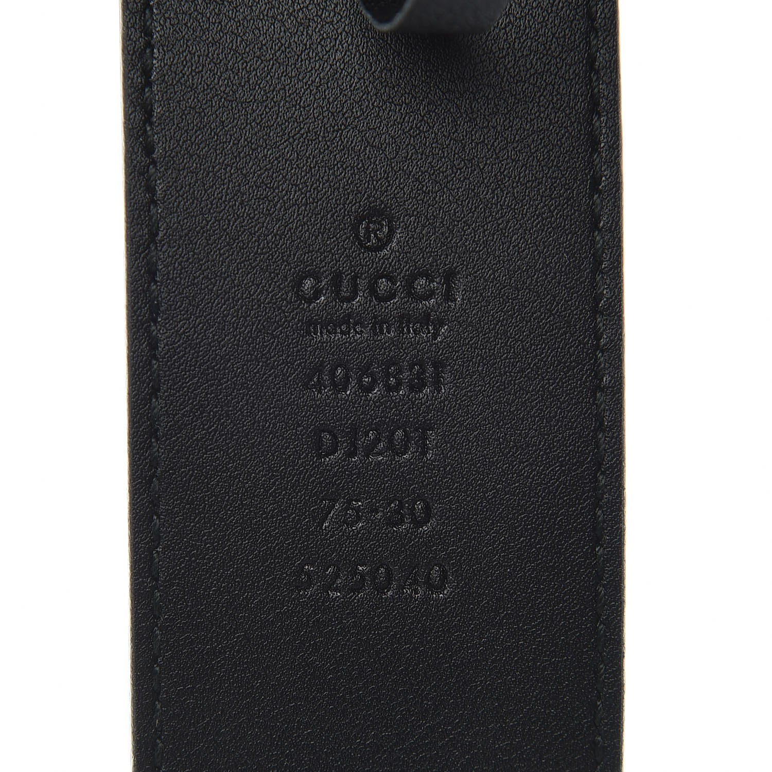 Gucci Textured Calfskin Double G 40mm Belt 75 30 Black 4 of 7