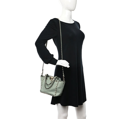 Valentino Garavani Vitello Mini Rockstud Tote Green Tea Sorbet 2 of 9