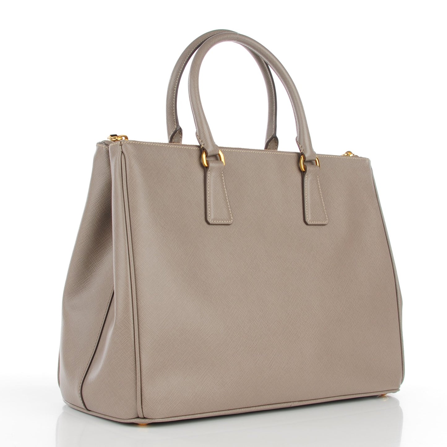 Saffiano Large Galleria Double Zip Tote Argilla
