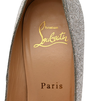 Christian Louboutin Glitter Elisa 100 Pumps 38 Silver 6 of 8