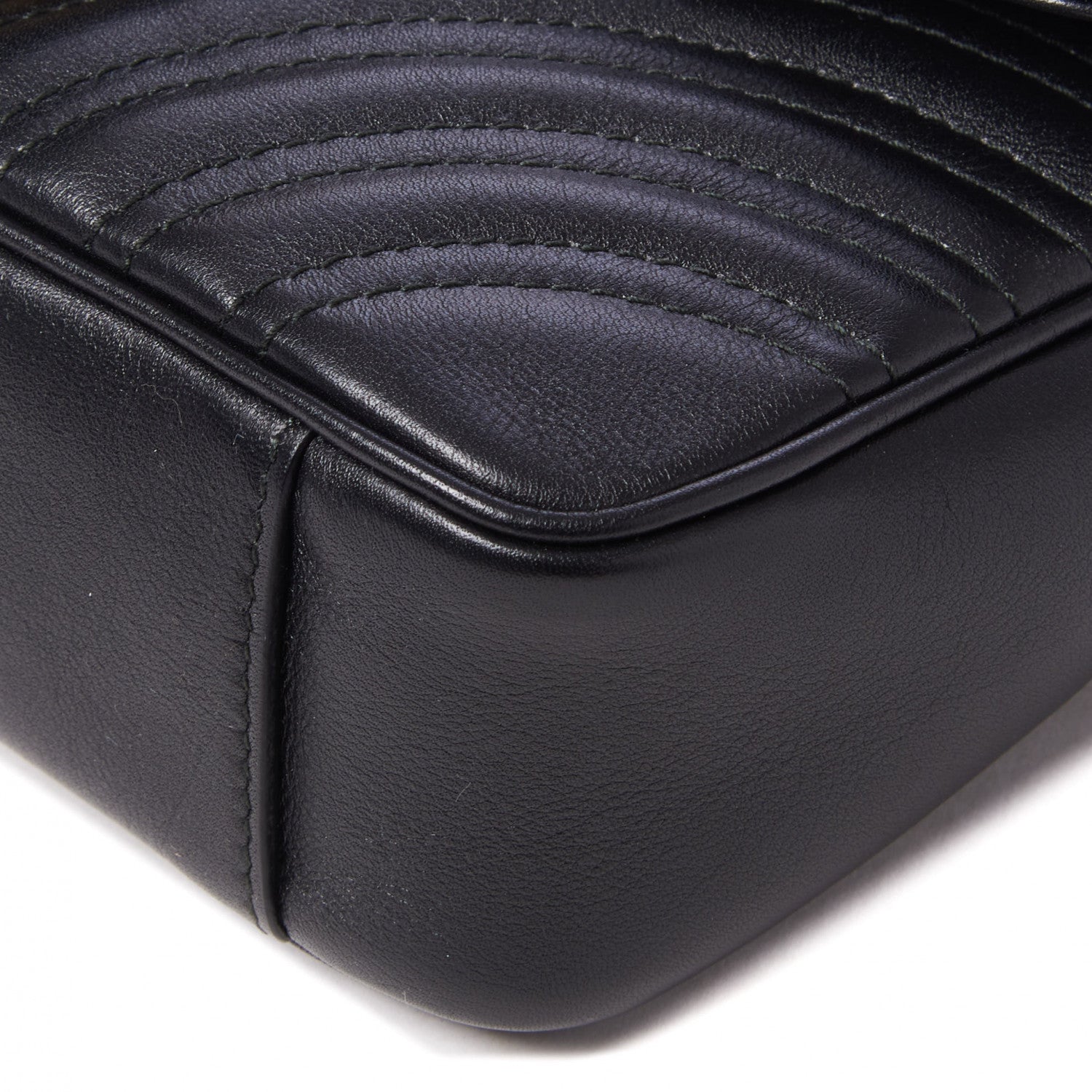 Gucci Calfskin Matelasse Mini GG Marmont Shoulder Bag Black 4 of 9