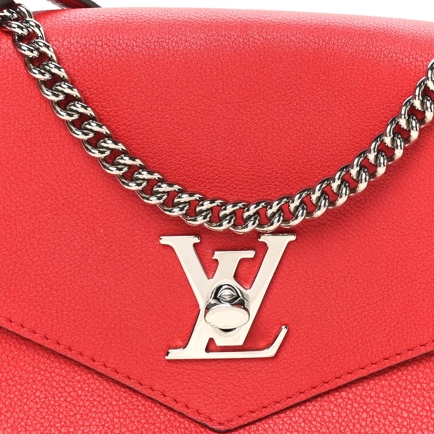 Soft Calfskin Mylockme Chain Bag BB Rubis
