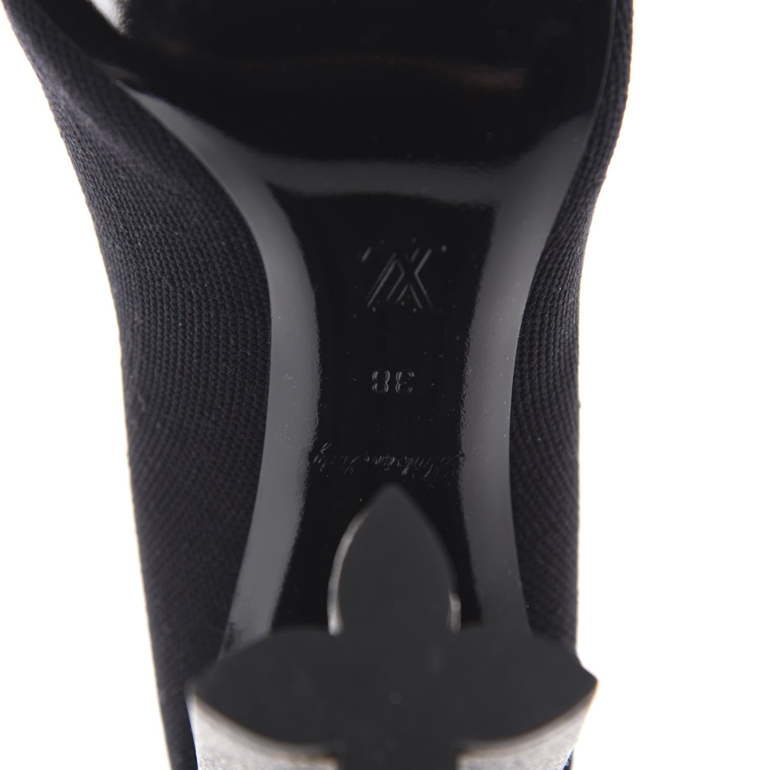 Louis Vuitton Monogram Stretch Fabric Silhouette Ankle Boots 38 Black 8 of 8