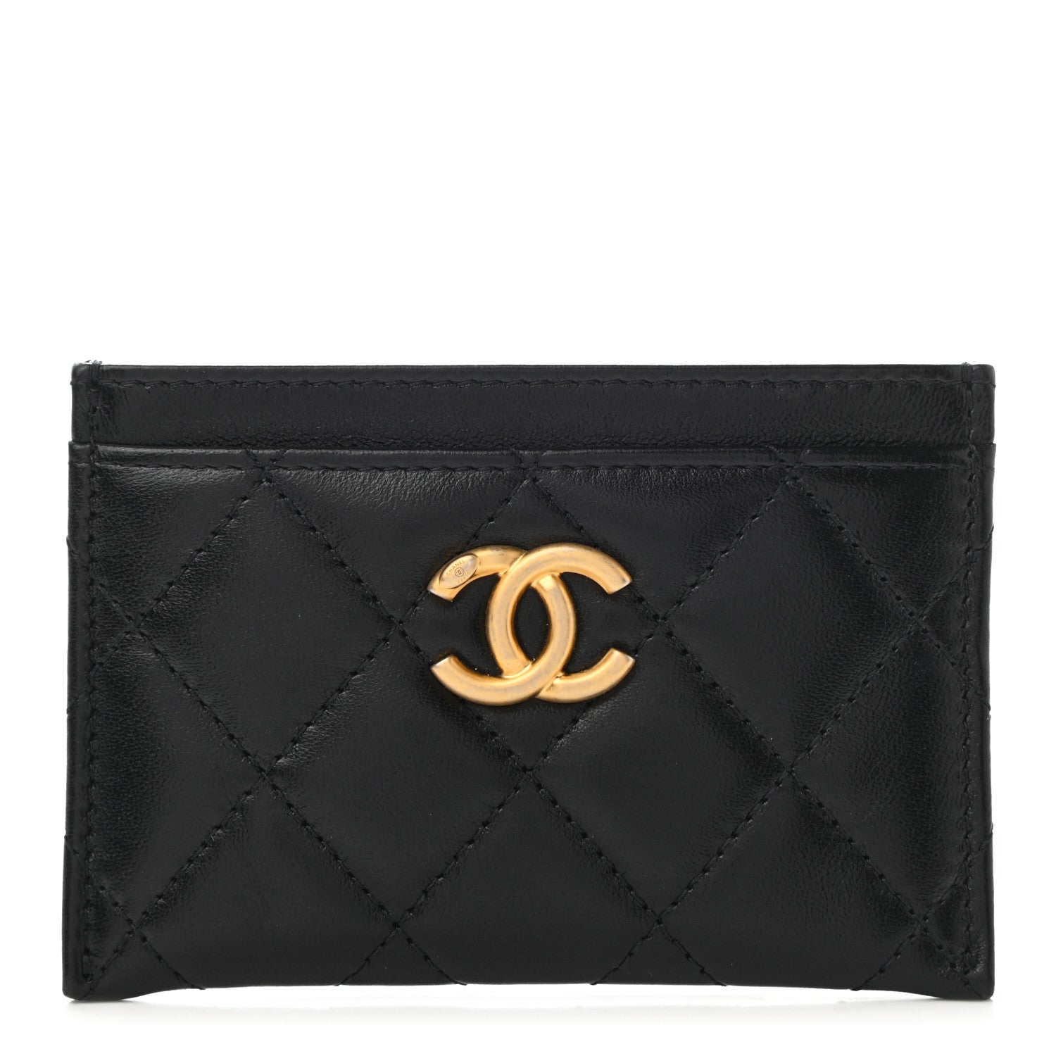 Chanel Lambskin Quilted Card Holder Black 1 of 8