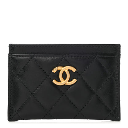 Chanel Lambskin Quilted Card Holder Black 1 of 8