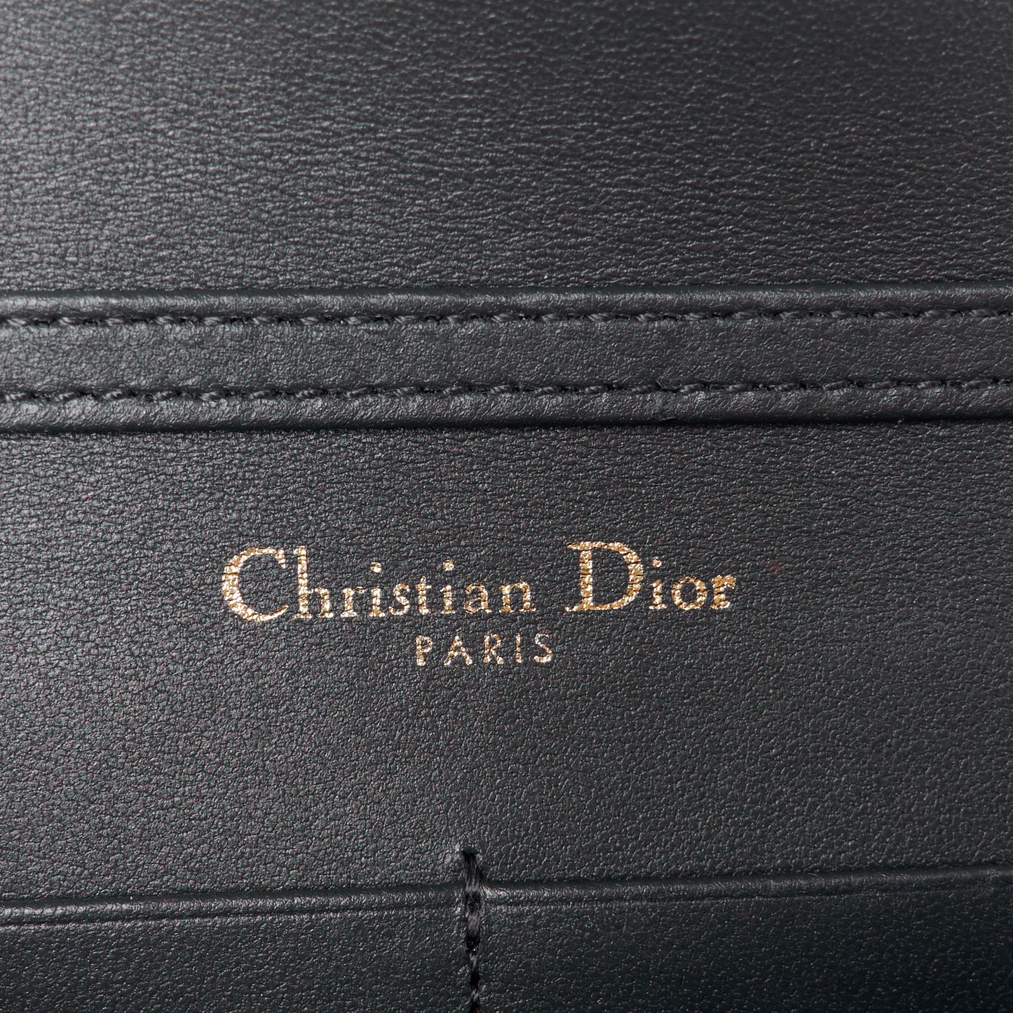 Metallic Patent Micro-Cannage Diorama Wallet on Chain Pouch Gold