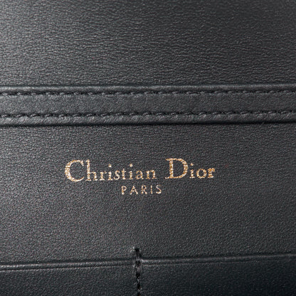 Christian Dior Metallic Patent Micro-Cannage Diorama Wallet on Chain Pouch Gold 6 of 10