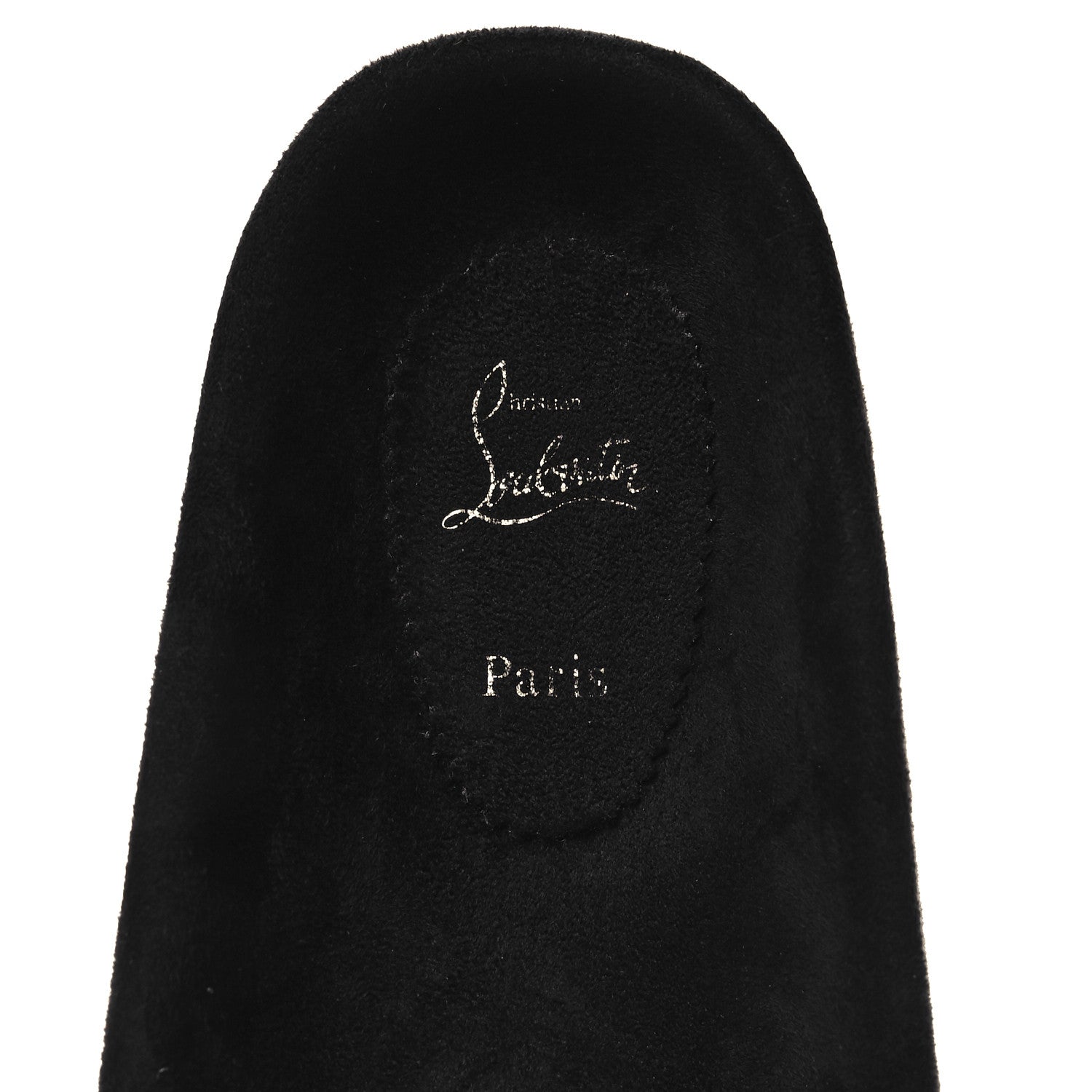 Christian Louboutin Suede Mens Varsimule Bizz Logo Slide Sandals 43 Black 7 of 7