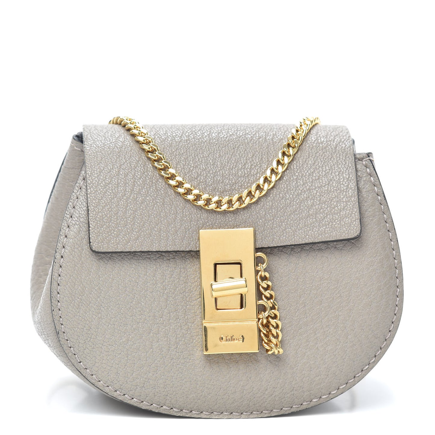 Grained Lambskin Mini Drew Crossbody Backpack Motty Grey
