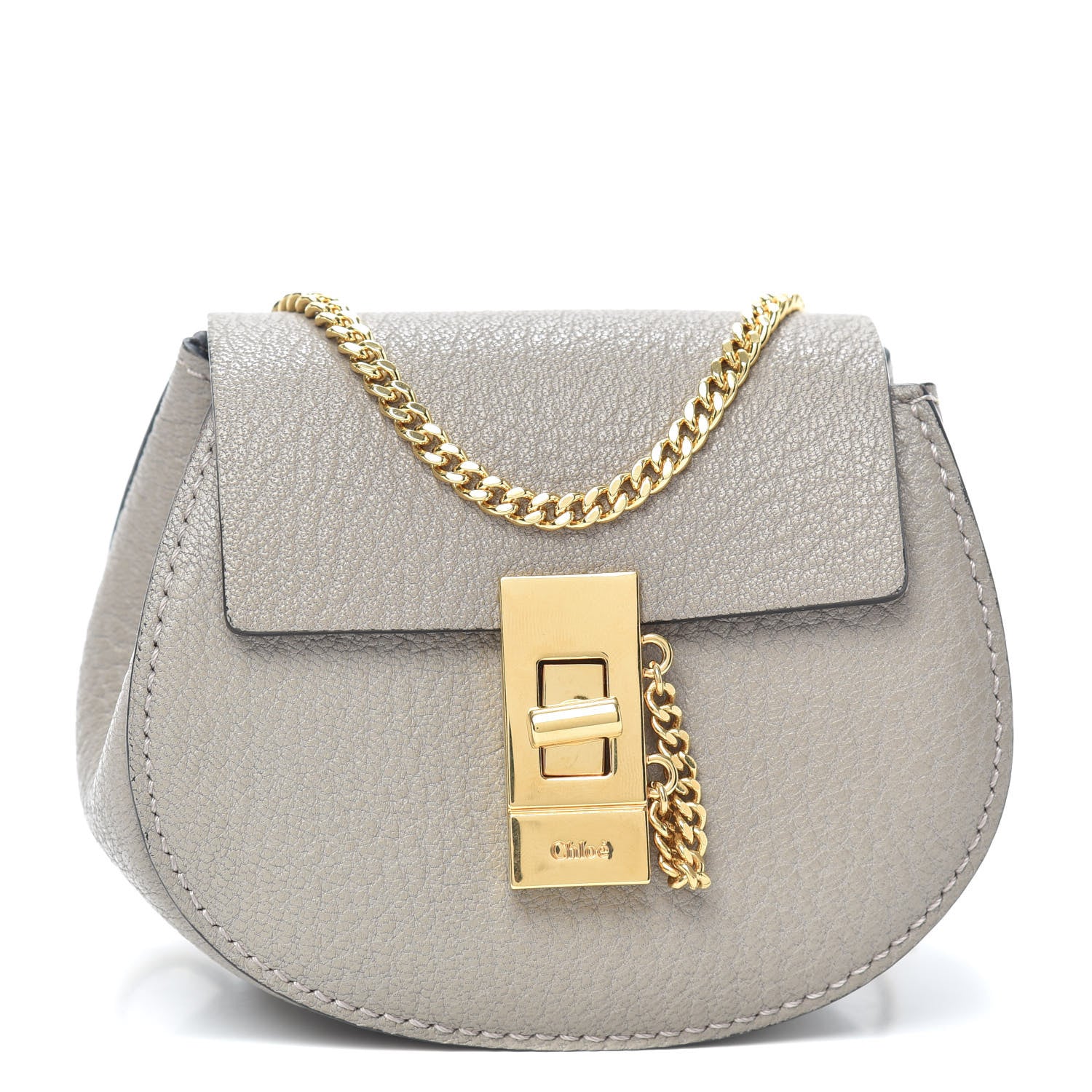 Chloe Grained Lambskin Mini Drew Crossbody Backpack Motty Grey 1 of 9