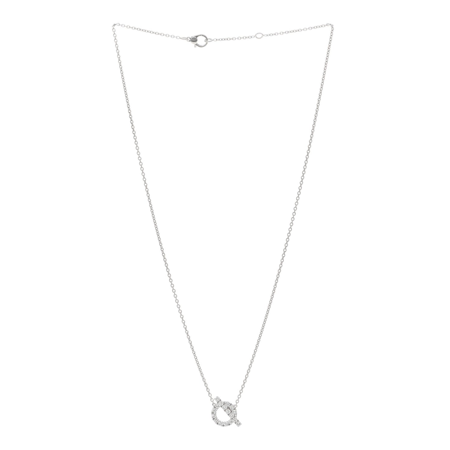 18K White Gold Diamond Finesse Pendant Necklace