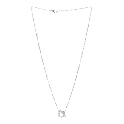 Hermes 18K White Gold Diamond Finesse Pendant Necklace 3 of 5
