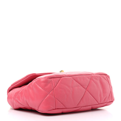 Chanel Goatskin Quilted Medium Chanel 19 Flap Pink 4 of 10