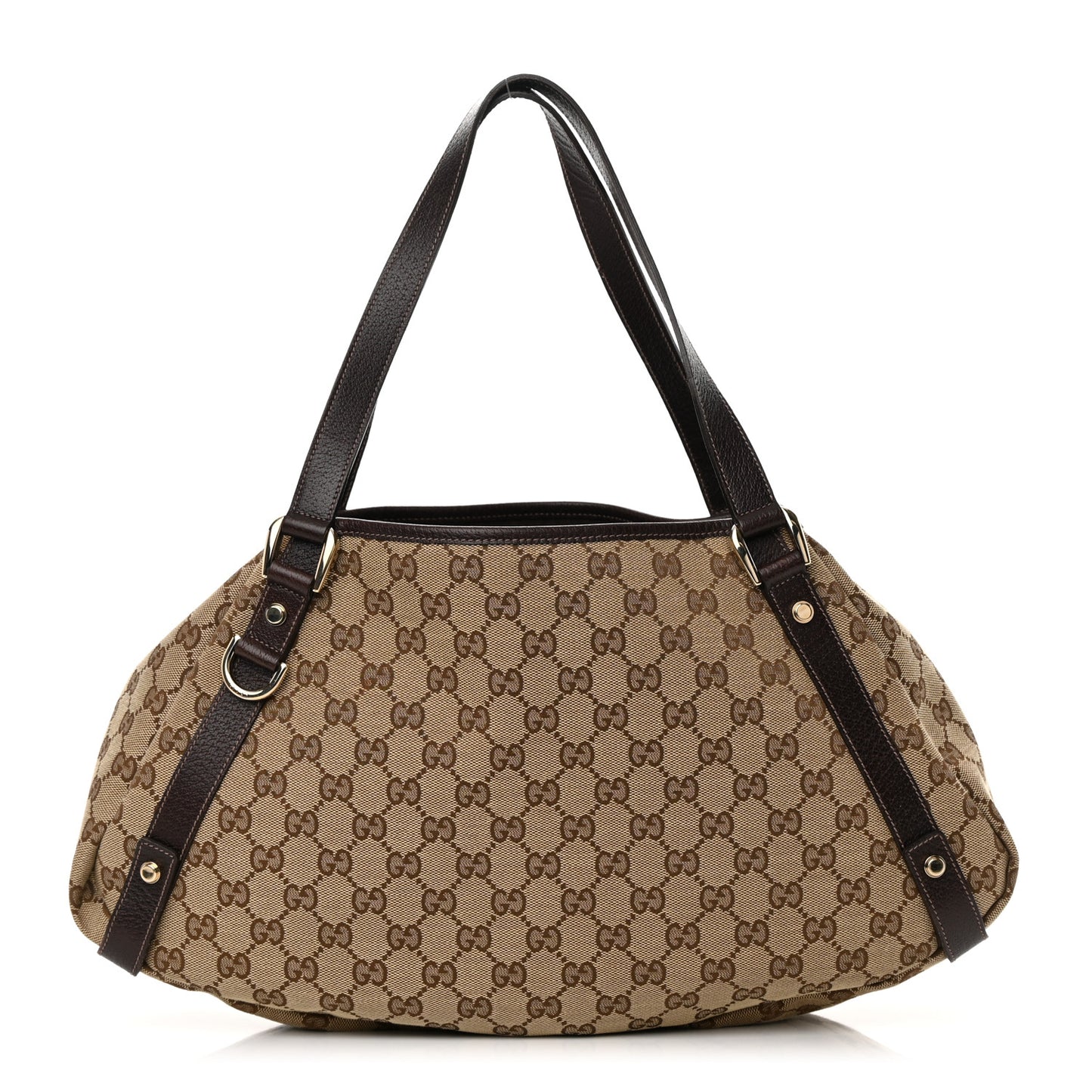 Monogram Medium Abbey Shoulder Bag Dark Brown