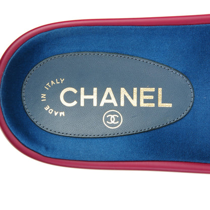 Chanel Fabric Chain Mule Sandals 40 Dark Fuchsia 8 of 10